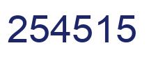 Number 254515 blue image