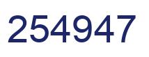Number 254947 blue image