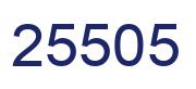 Number 25505 blue image