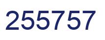 Number 255757 blue image