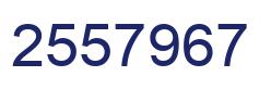 Number 2557967 blue image