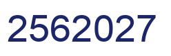 Number 2562027 blue image