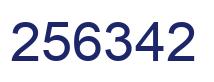Number 256342 blue image