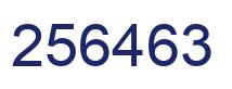 Number 256463 blue image