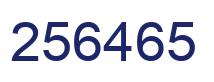 Number 256465 blue image