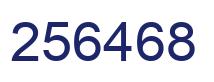Number 256468 blue image