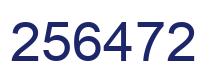 Number 256472 blue image
