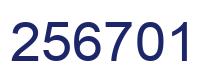 Number 256701 blue image