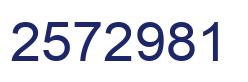 Number 2572981 blue image