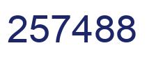 Number 257488 blue image