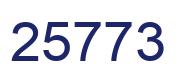 Number 25773 blue image