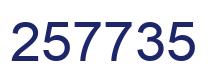 Number 257735 blue image