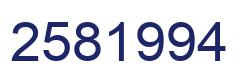 Number 2581994 blue image