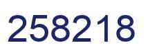 Number 258218 blue image