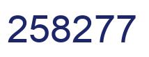 Number 258277 blue image