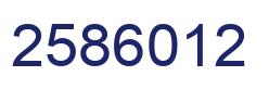 Number 2586012 blue image