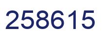 Number 258615 blue image