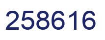 Number 258616 blue image
