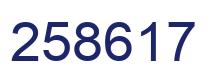 Number 258617 blue image