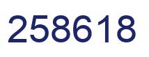 Number 258618 blue image