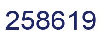 Number 258619 blue image