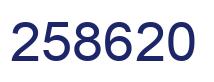 Number 258620 blue image