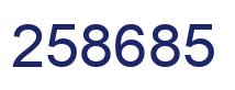 Number 258685 blue image