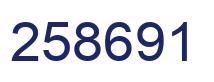 Number 258691 blue image