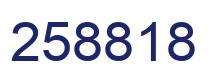 Number 258818 blue image