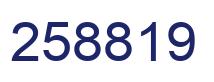 Number 258819 blue image