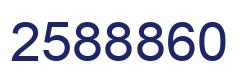 Number 2588860 blue image
