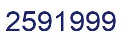 Number 2591999 blue image