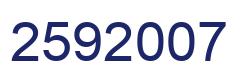 Number 2592007 blue image