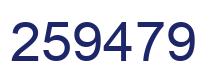 Number 259479 blue image