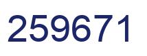 Number 259671 blue image