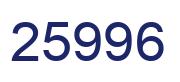Number 25996 blue image