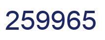 Number 259965 blue image