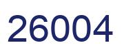 Number 26004 blue image