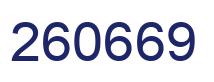 Number 260669 blue image