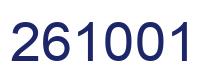 Number 261001 blue image
