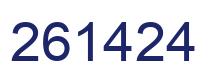 Number 261424 blue image