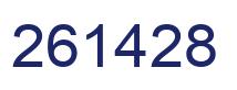 Number 261428 blue image