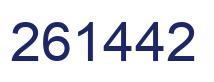 Number 261442 blue image
