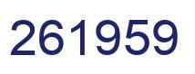 Number 261959 blue image