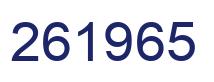 Number 261965 blue image