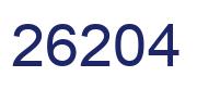 Número 26204 imagen azul