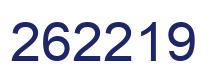 Number 262219 blue image