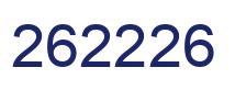 Number 262226 blue image