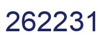 Number 262231 blue image