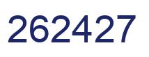 Number 262427 blue image